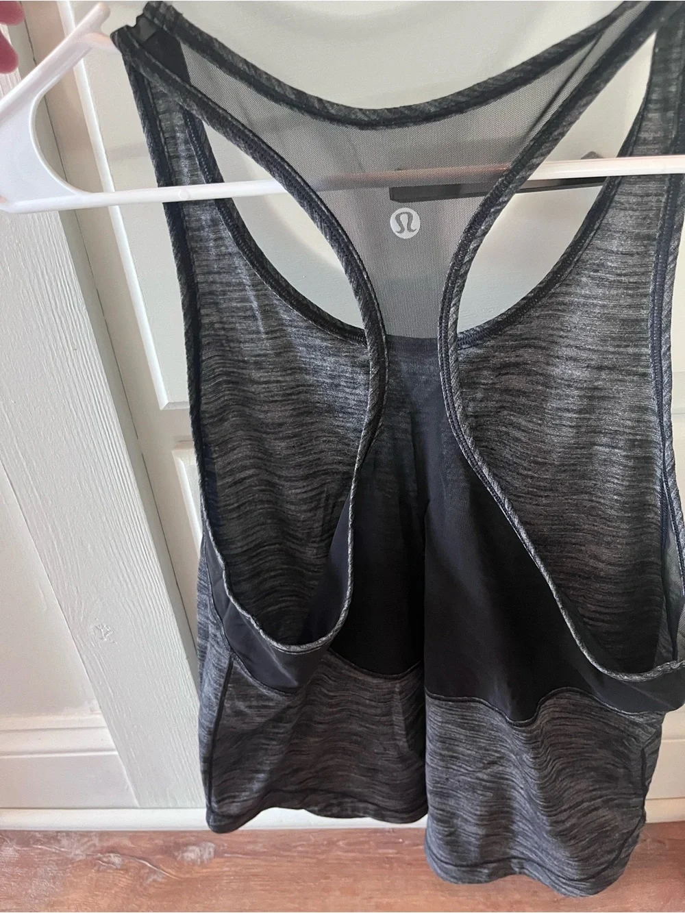 lululemon athletica Black Heather Racerback Muscle Tank